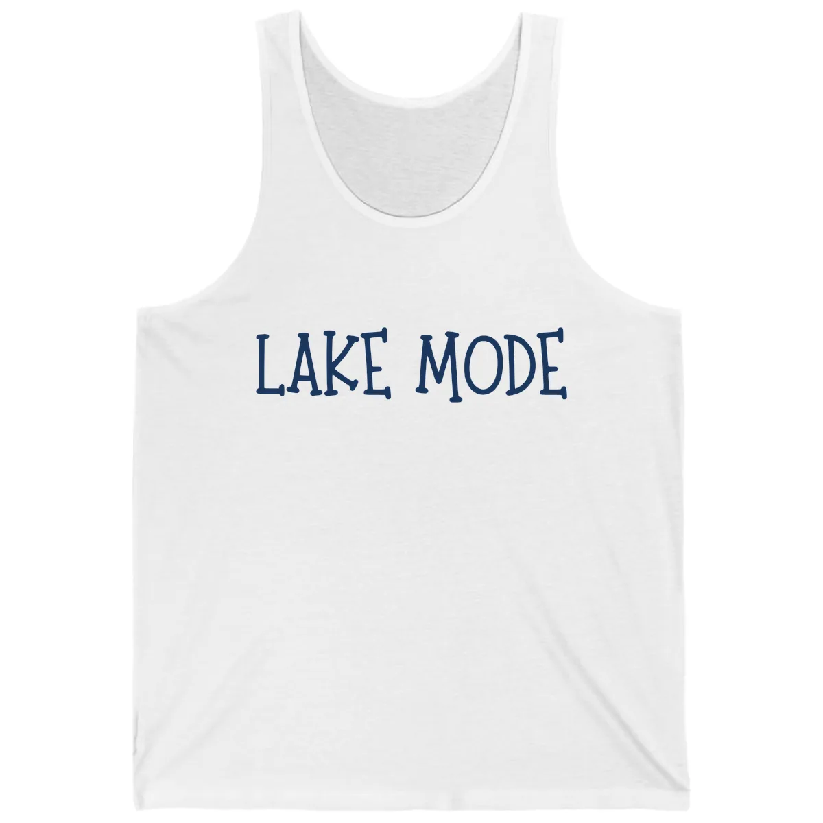 Lake Mode Typography Design Tank in White