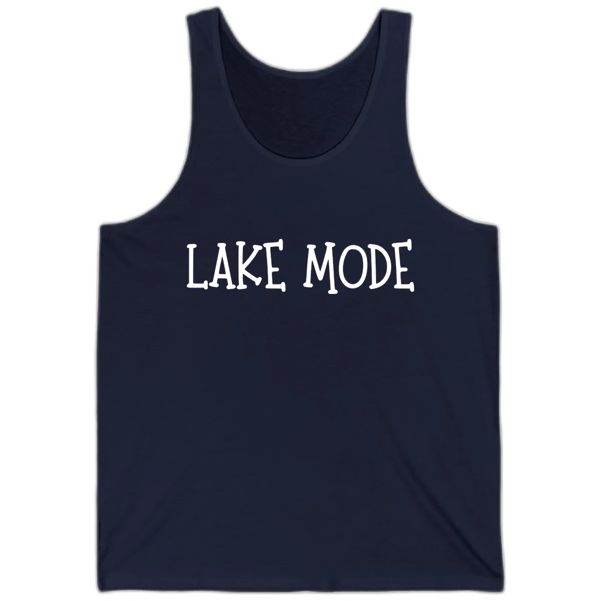 Lake Mode Typography Design Tank in Navy