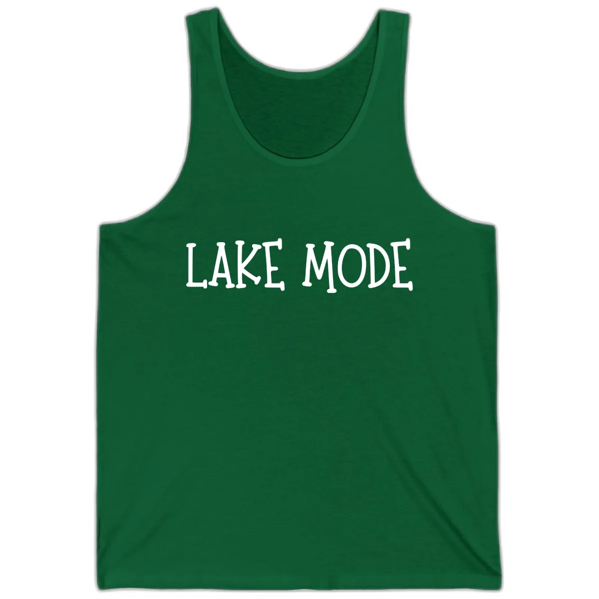 Lake Mode Typography Design Tank in Kelly