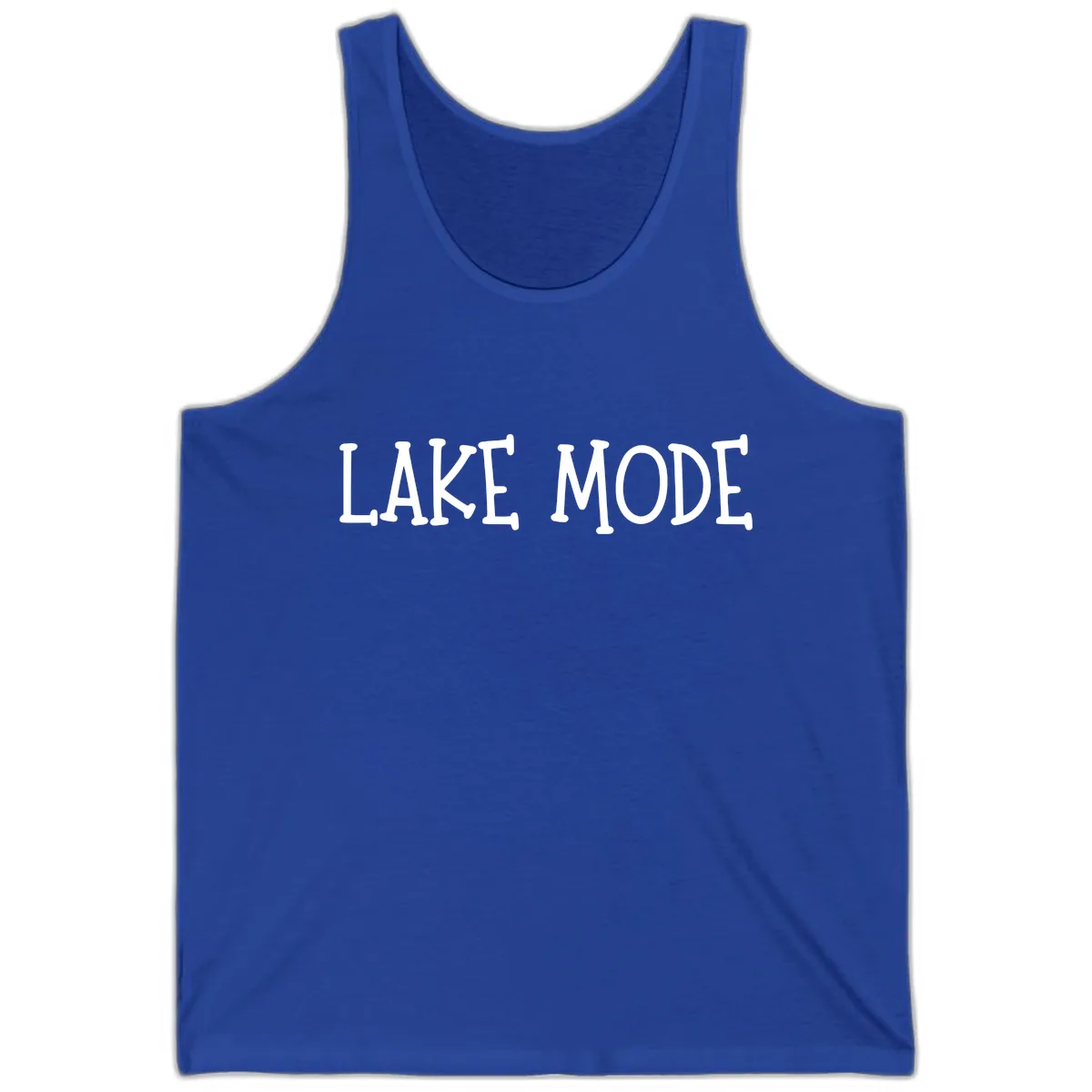 Lake Mode Typography Design Tank in True Royal