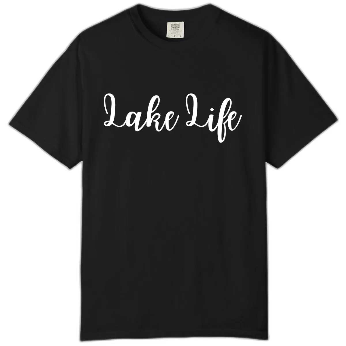 Lake Life Script Design Comfort Color in Black