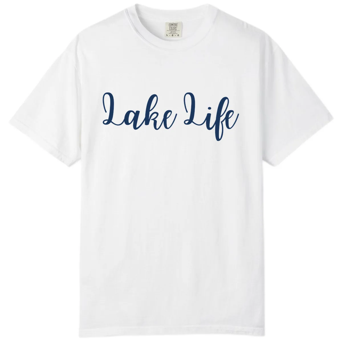 Lake Life Script Design Comfort Color in White