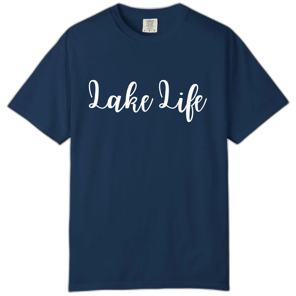 Lake Life Script Design Comfort Color in Navy
