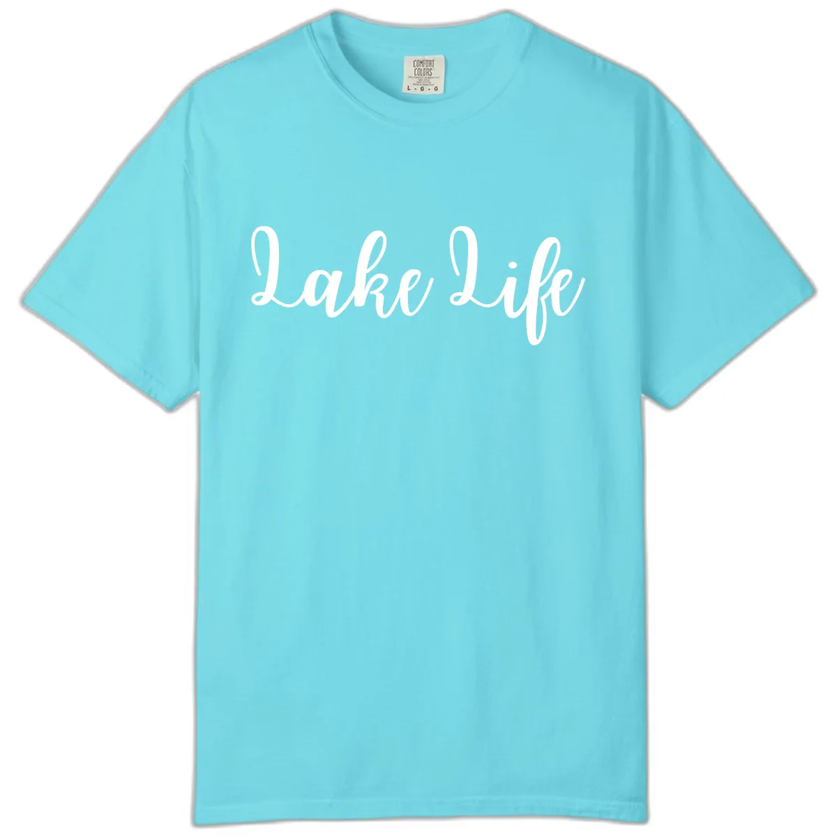 Lake Life Script Design Comfort Color in Lagoon Blue