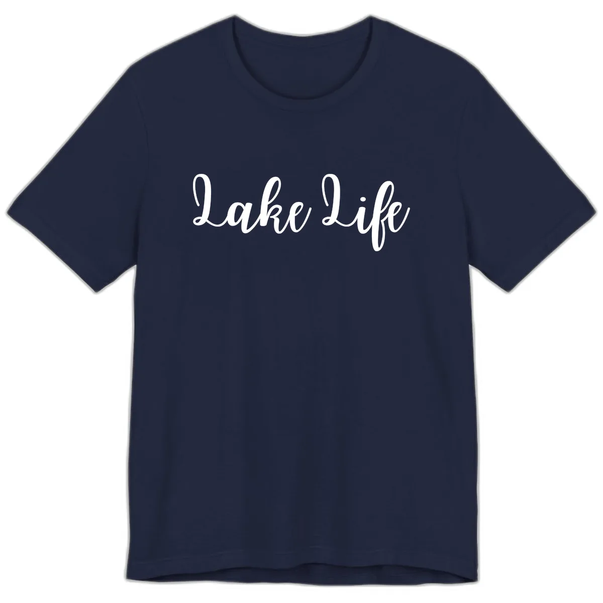 Lake Life Script Design Premium T-Shirt in Navy