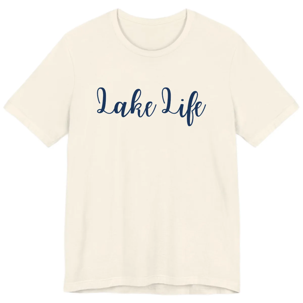 Lake Life Script Design Premium T-Shirt in Natural