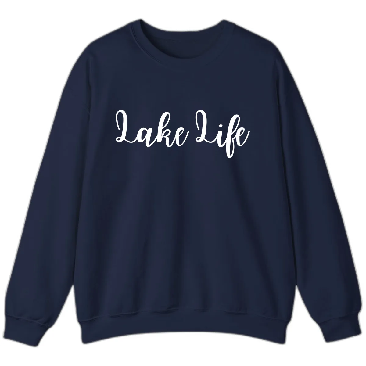 Lake Life Script Design Sweatshirt in Navy