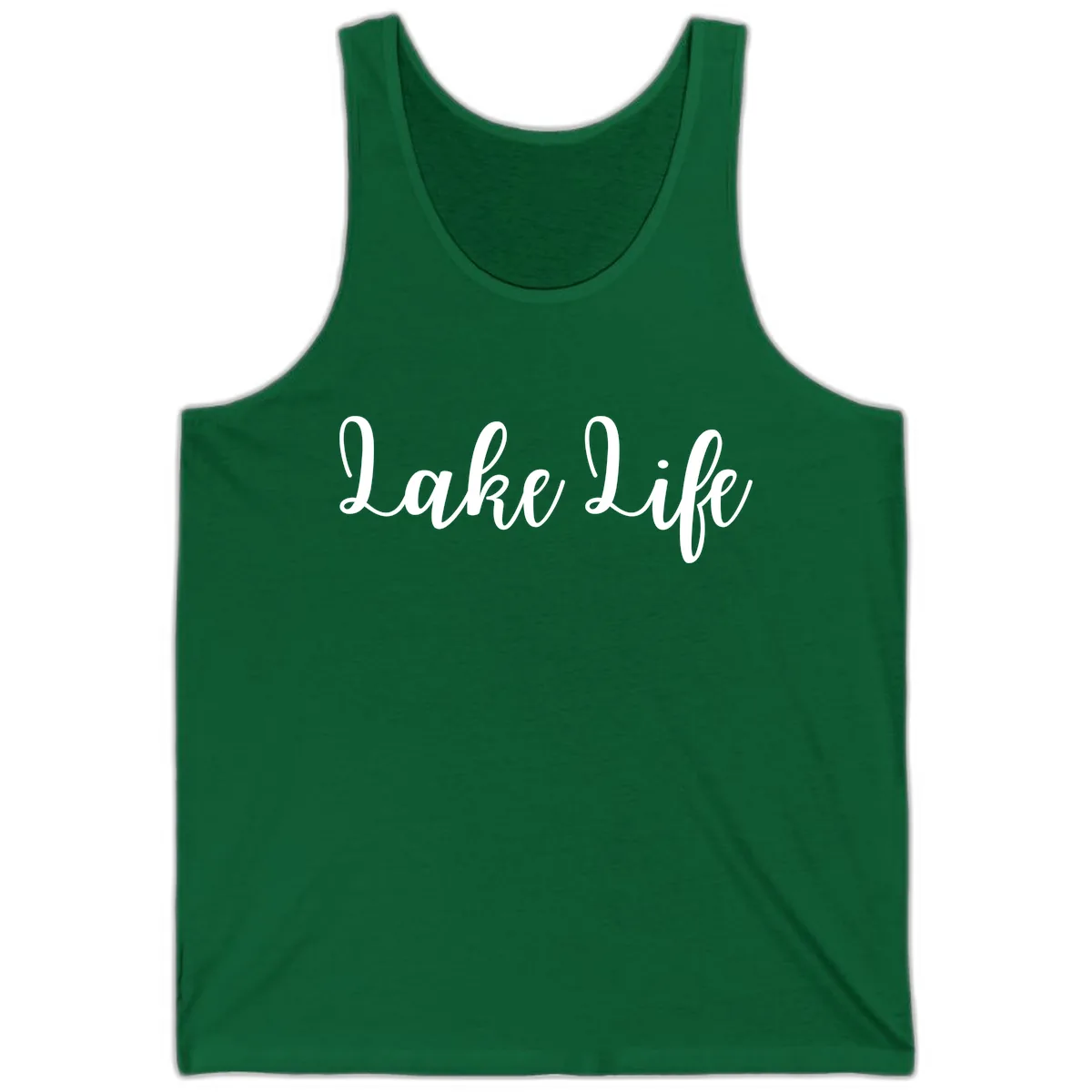 Lake Life Script Design Tank in Kelly