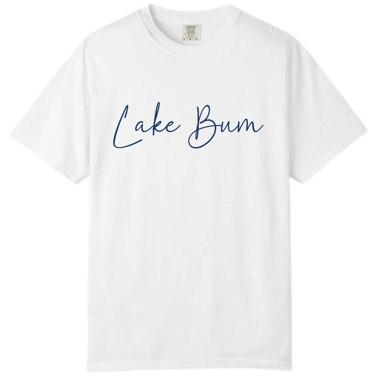 Lake Bum Script Logo Comfort Color in White