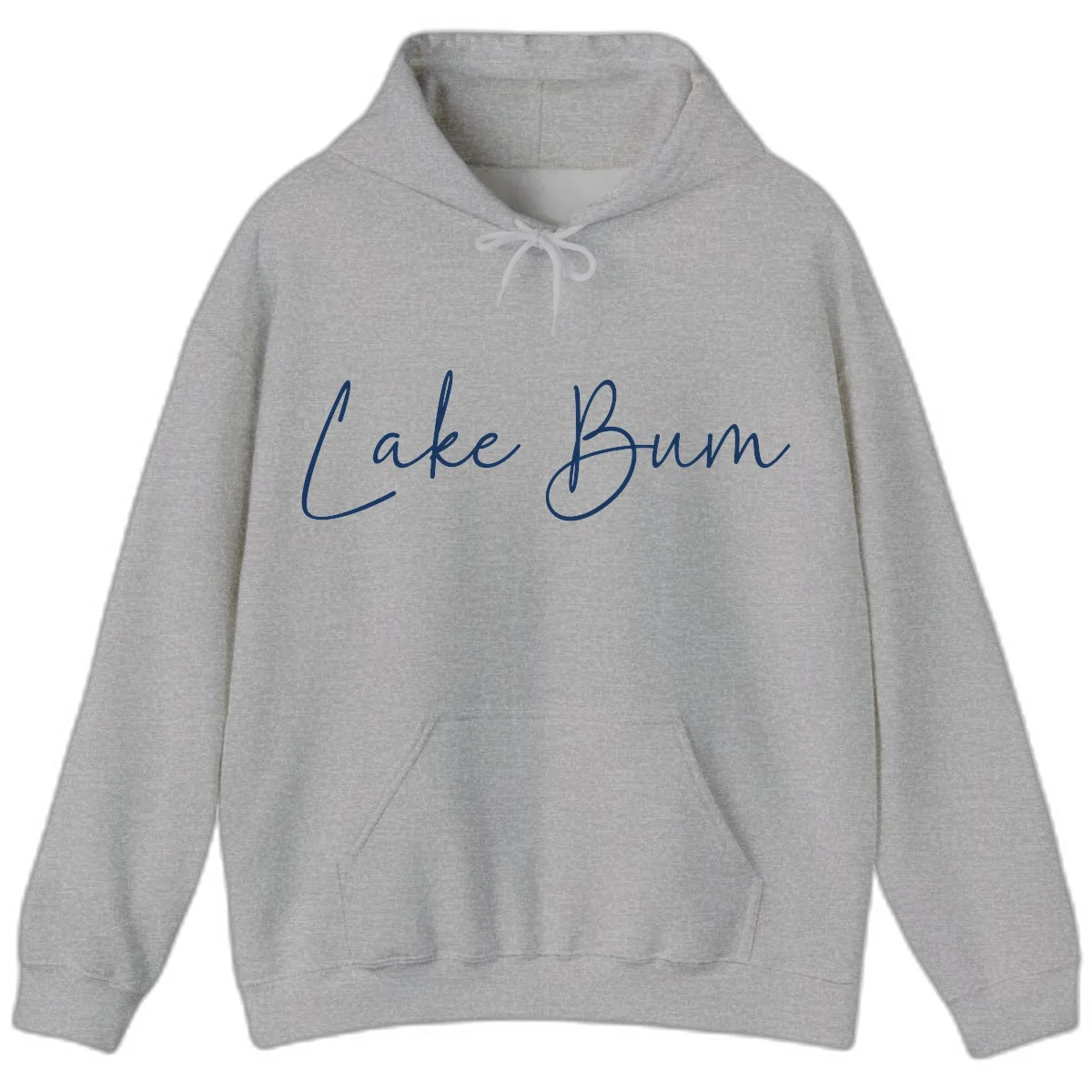 Lake Bum Script Logo Hoodie in Sport Grey