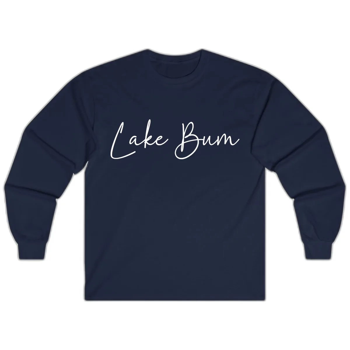 Lake Bum Script Logo Long Sleeve in Navy