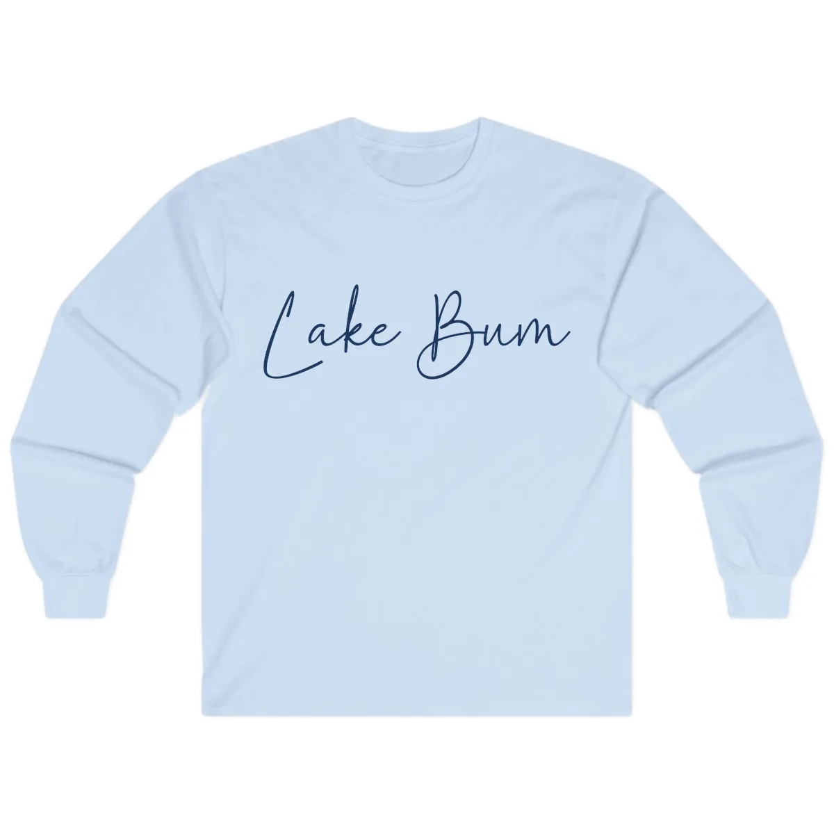 Lake Bum Script Logo Long Sleeve in Light Blue