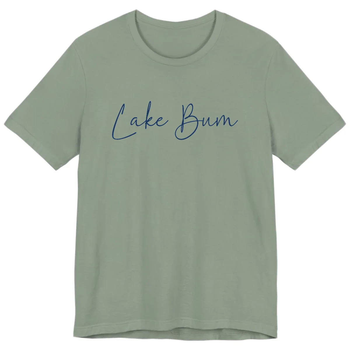 Lake Bum Script Logo Premium T-Shirt in Sage