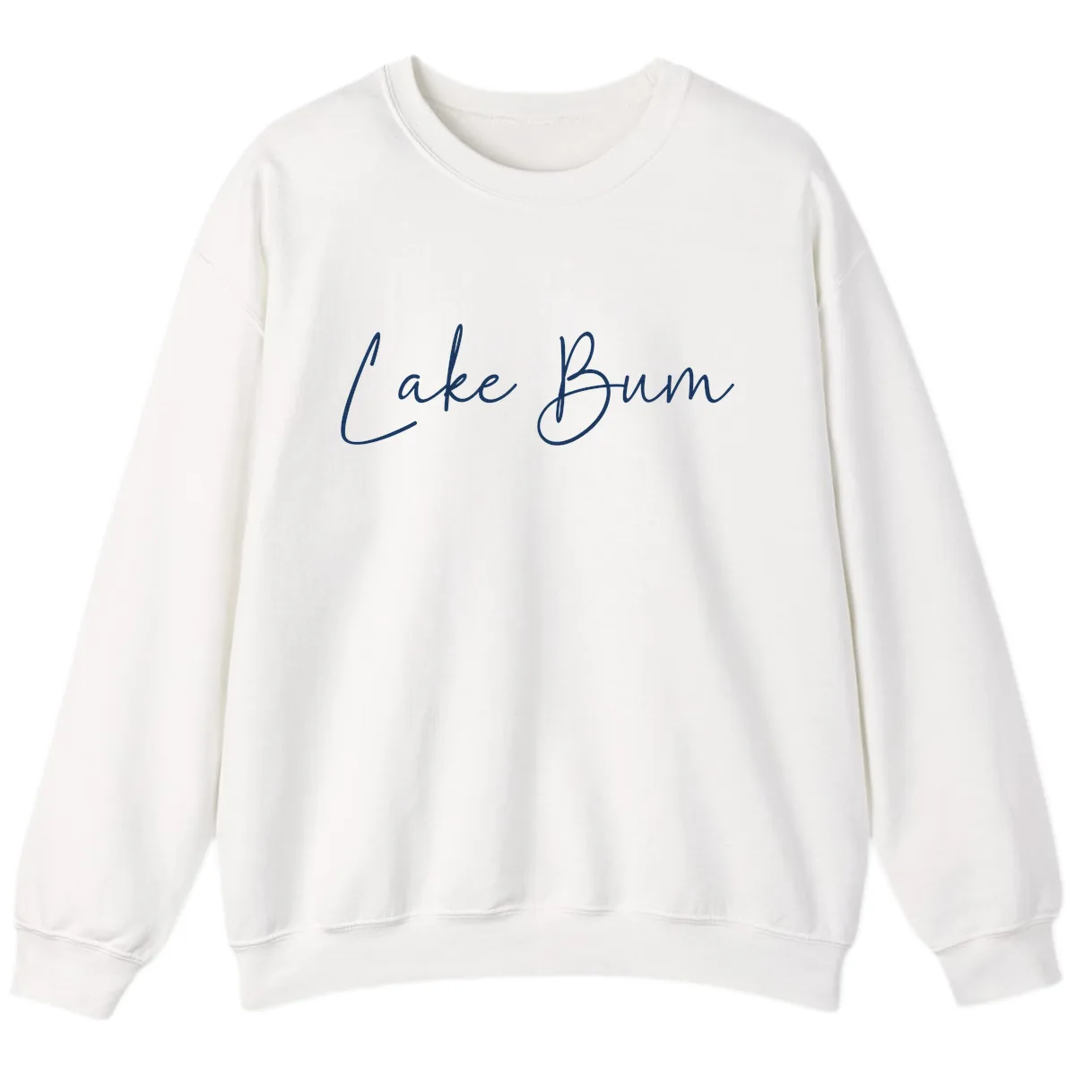 Lake Bum Script Logo Sweatshirt in White