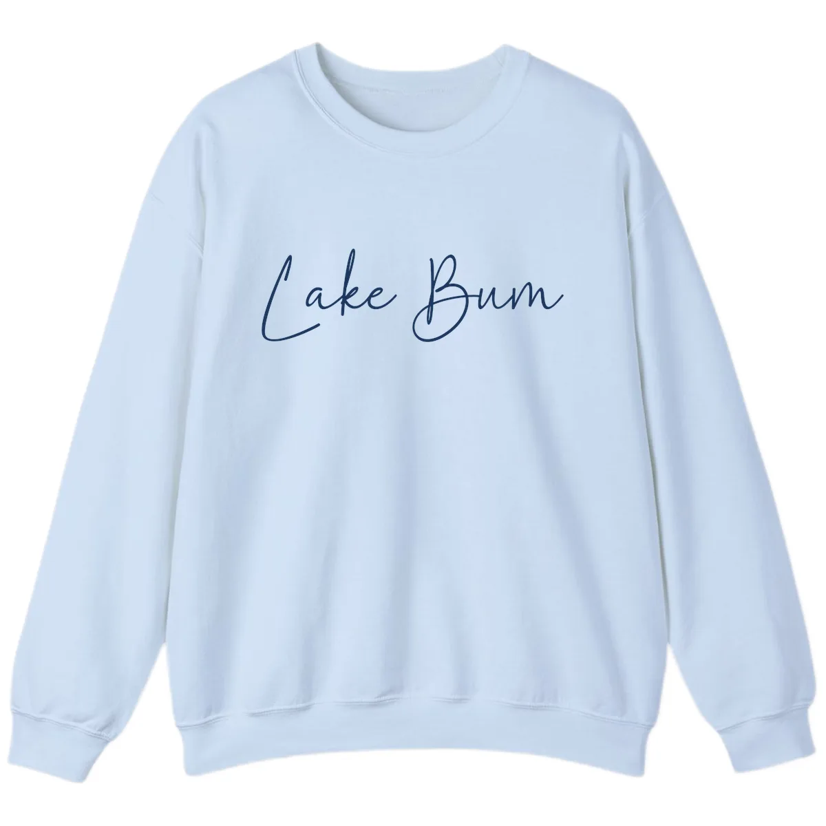 Lake Bum Script Logo Sweatshirt in Light Blue
