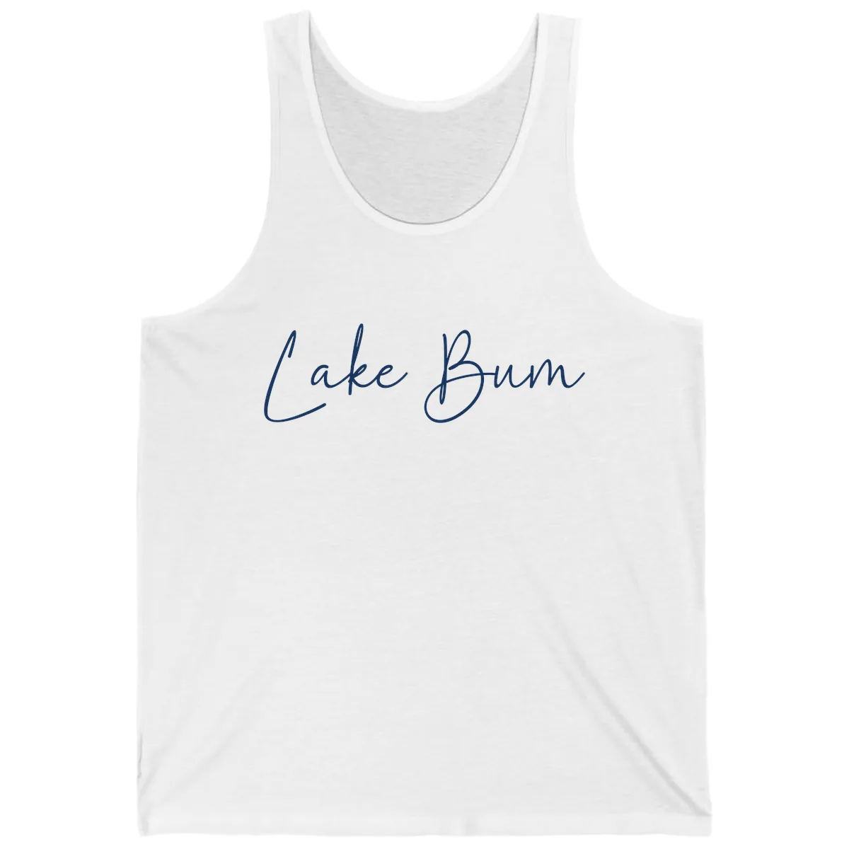 Lake Bum Script Logo Tank in White