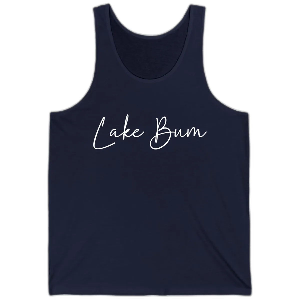 Lake Bum Script Logo Tank in Navy