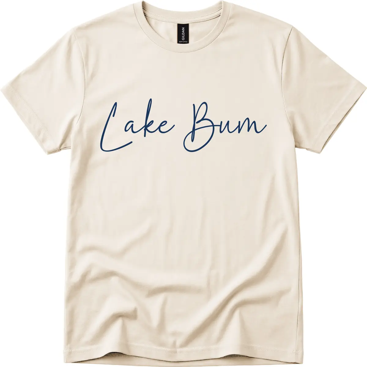 Lake Bum Script Logo T-Shirt in Natural