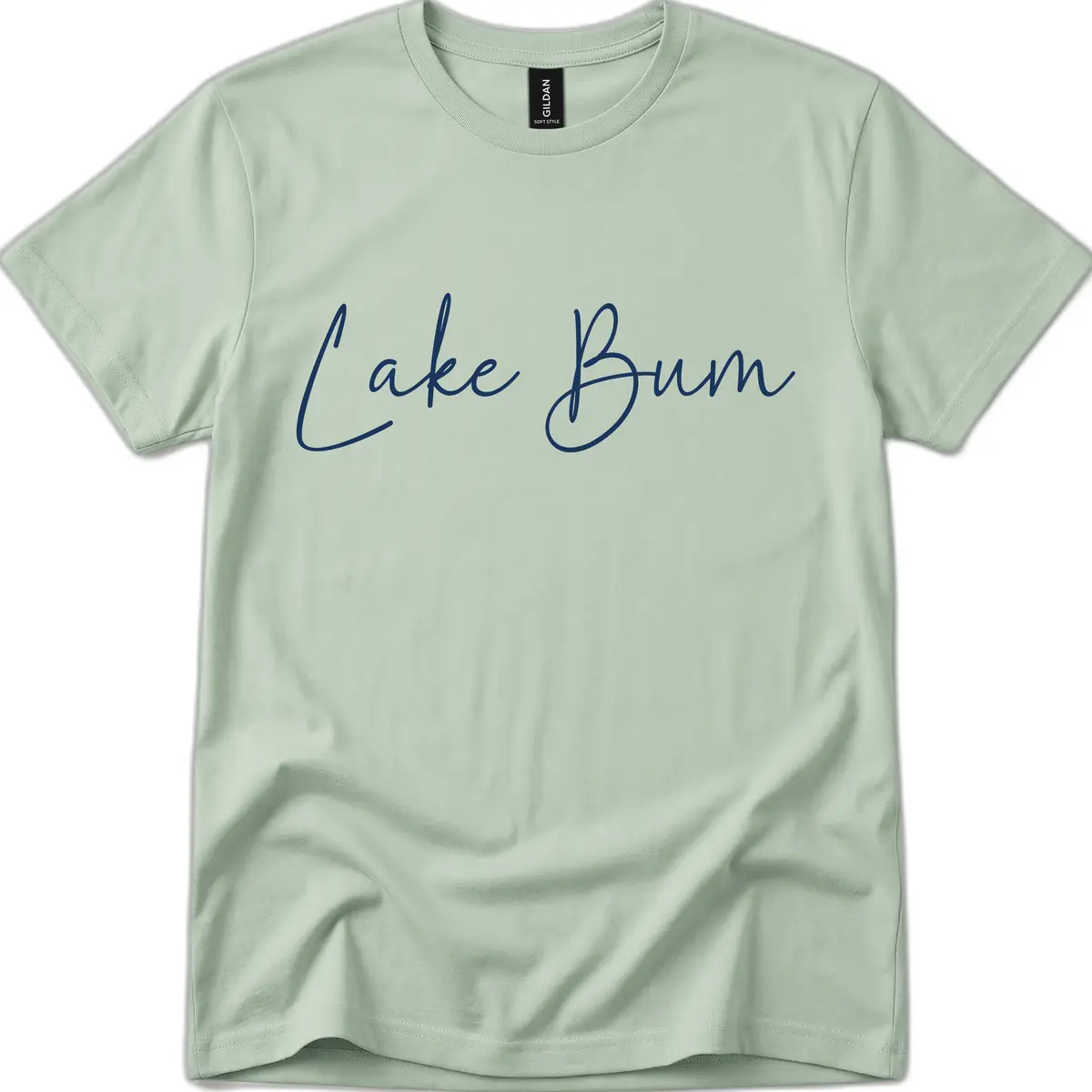 Lake Bum Script Logo T-Shirt in Sage