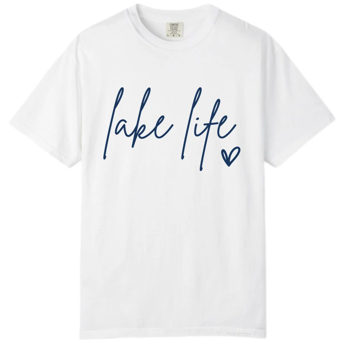 Lake Life Script Design Comfort Color in White