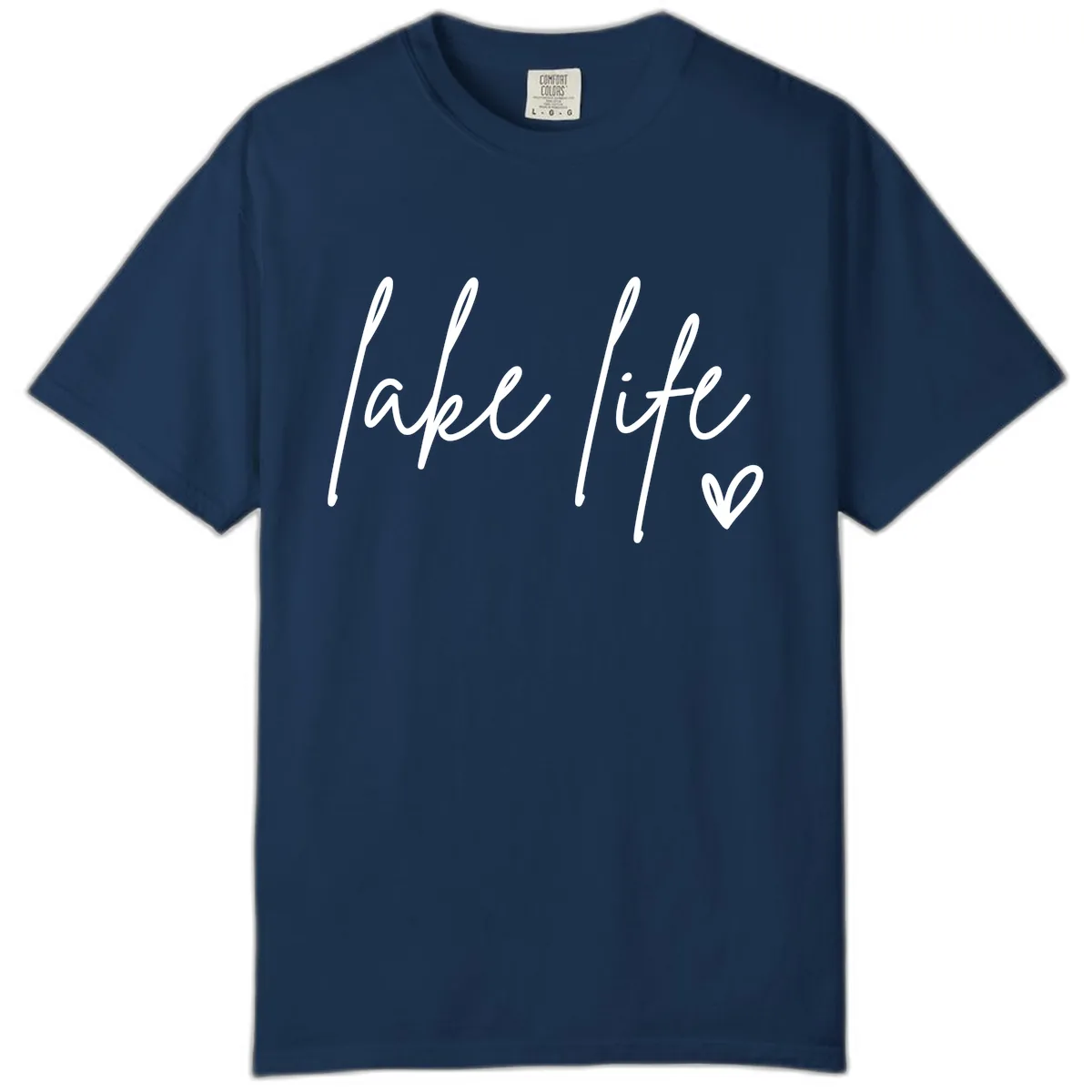 Lake Life Script Design Comfort Color in Navy