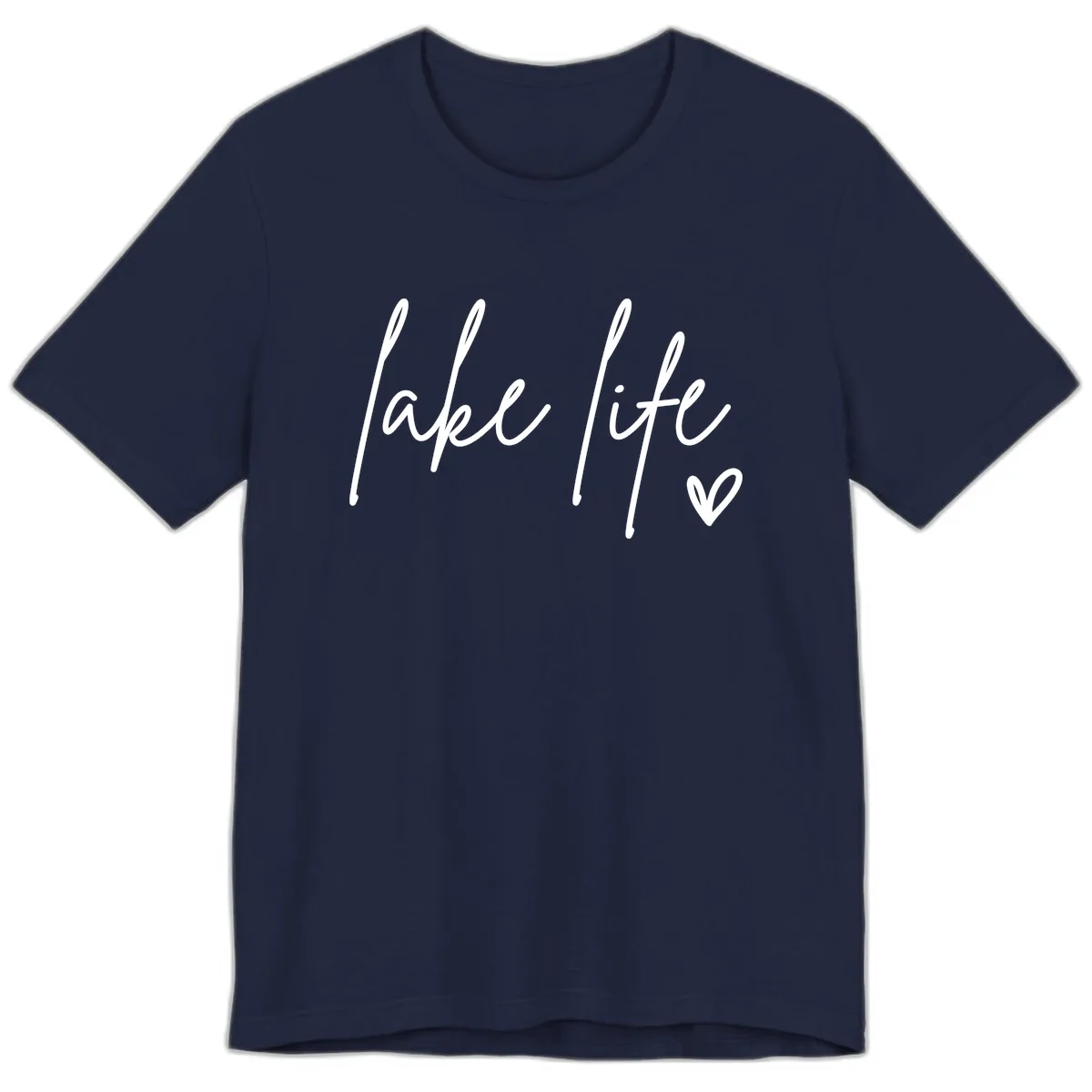 Lake Life Script Design Premium T-Shirt in Navy