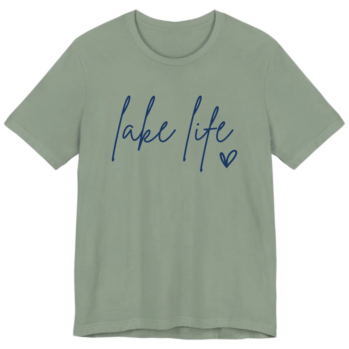 Lake Life Script Design Premium T-Shirt in Sage