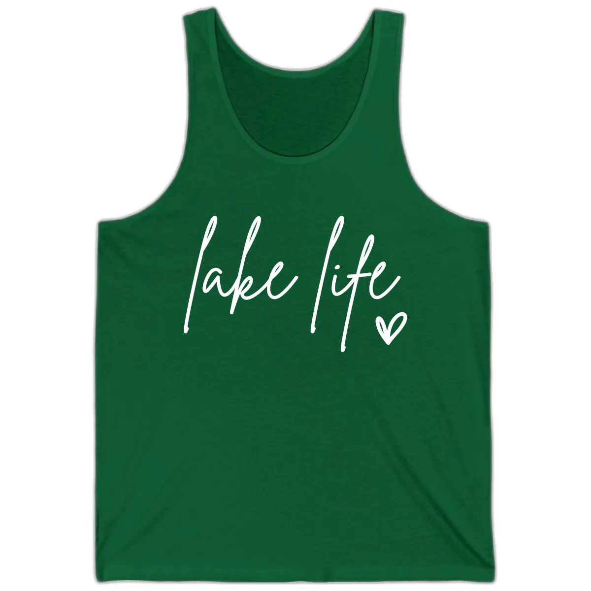 Lake Life Script Design Tank in Kelly