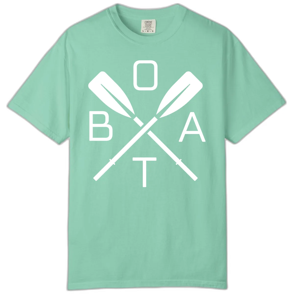 Oar Boat Graphic Design Comfort Color in Island Reef
