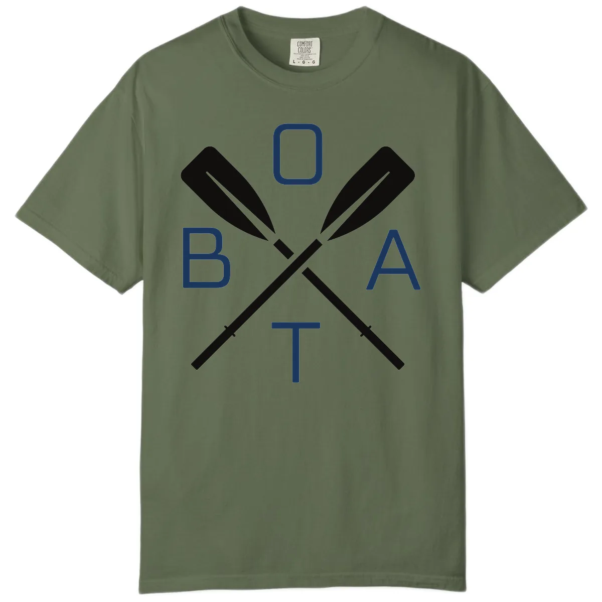 Oar Boat Graphic Design Comfort Color in Sage