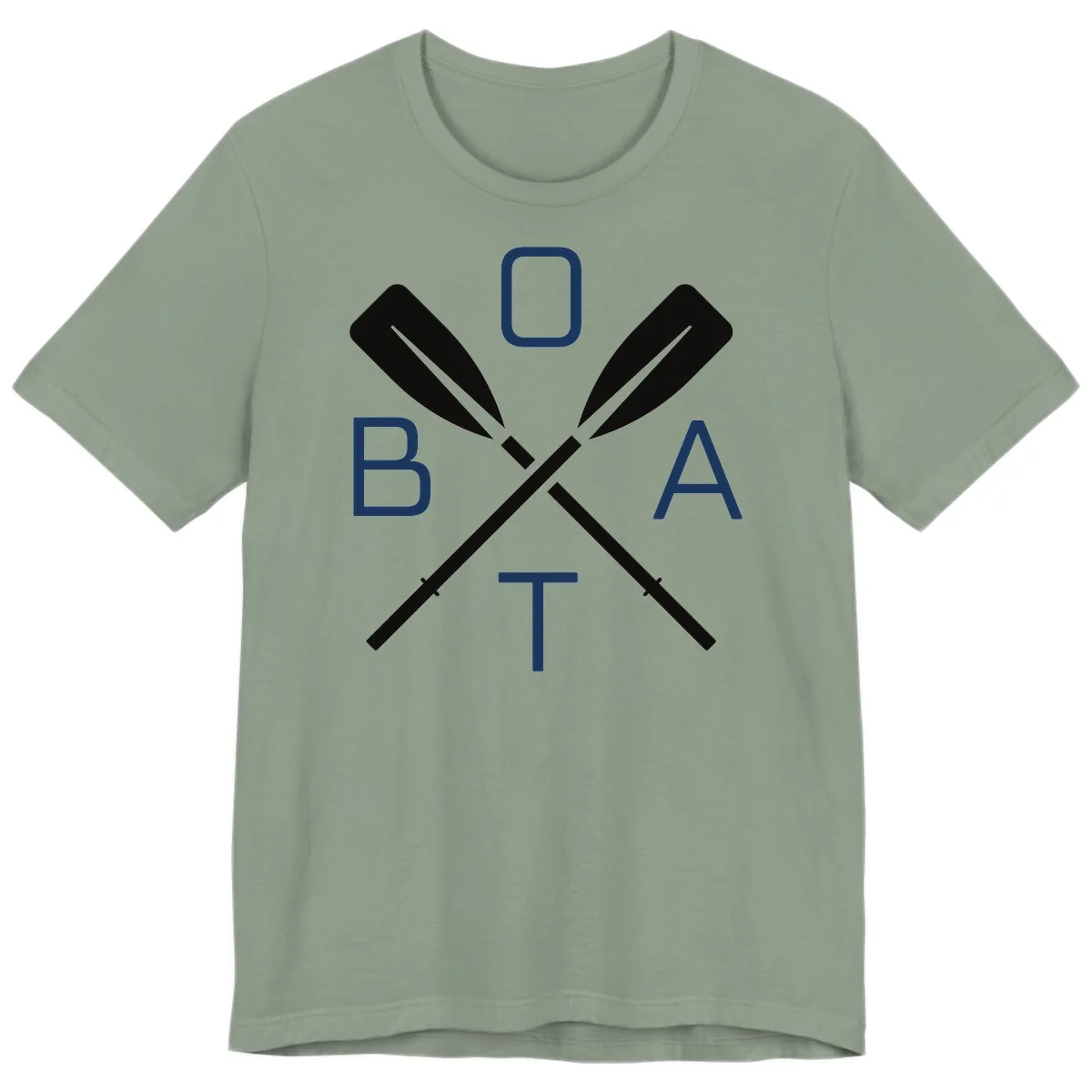 Oar Boat Graphic Design Premium T-Shirt in Sage