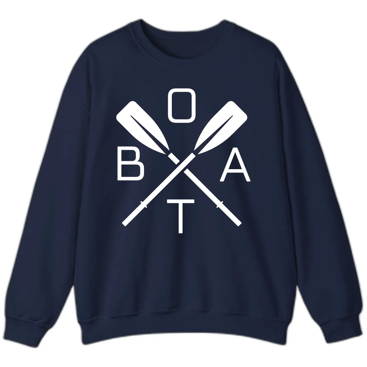 Oar Boat Graphic Design Sweatshirt in Navy