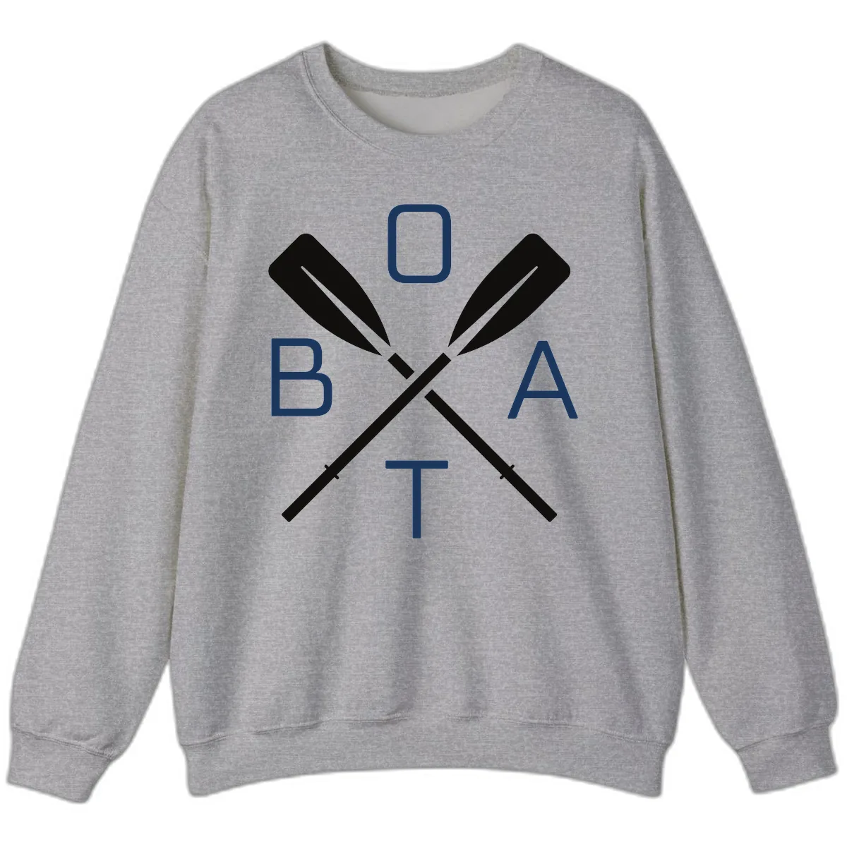 Oar Boat Graphic Design Sweatshirt in Sport Grey