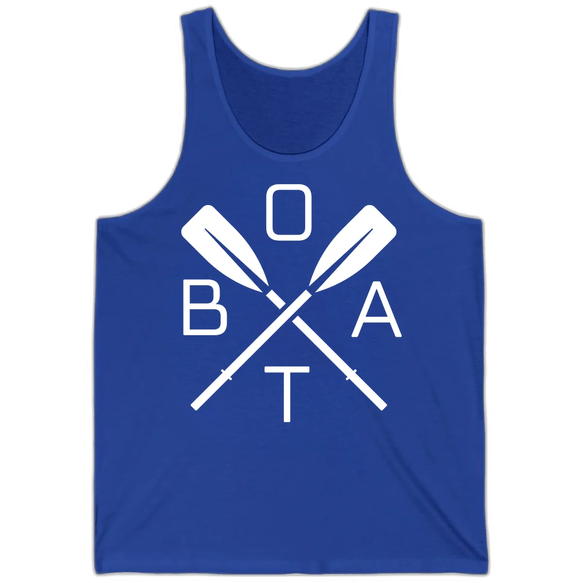 Oar Boat Graphic Design Tank in True Royal
