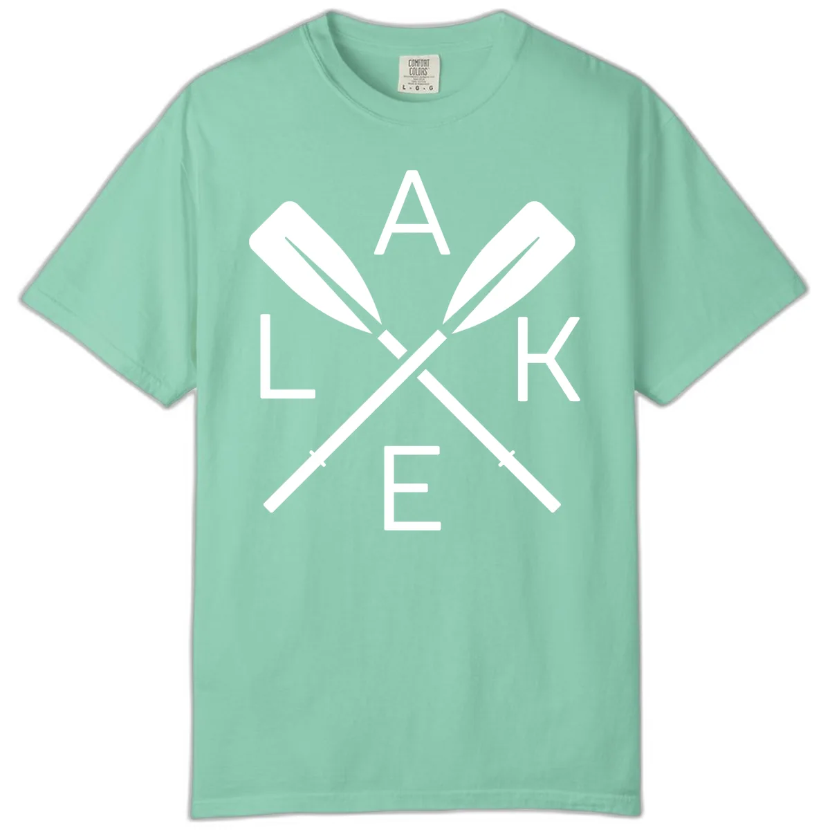 Lake Day Crossed Oars Comfort Color in Island Reef