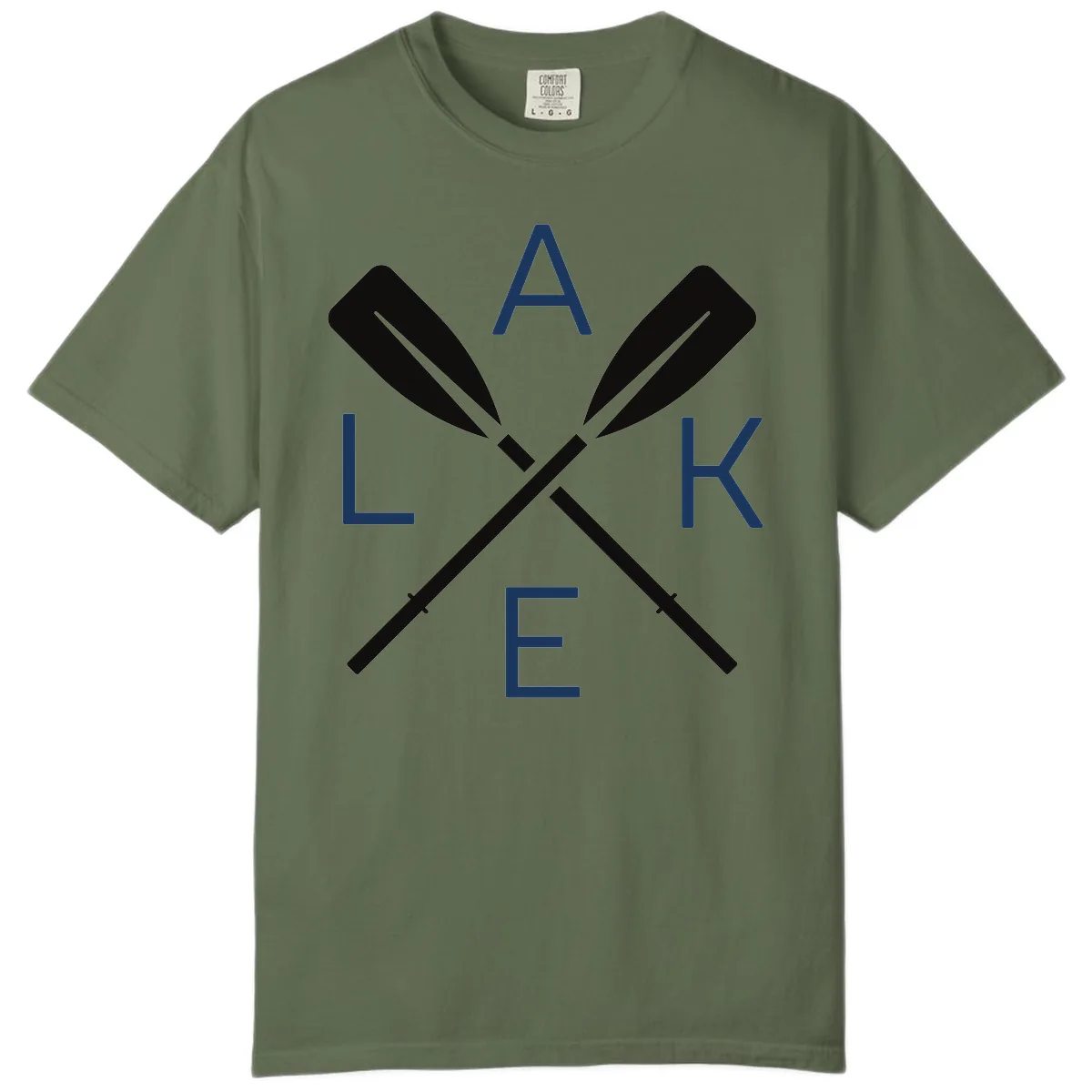 Lake Day Crossed Oars Comfort Color in Sage