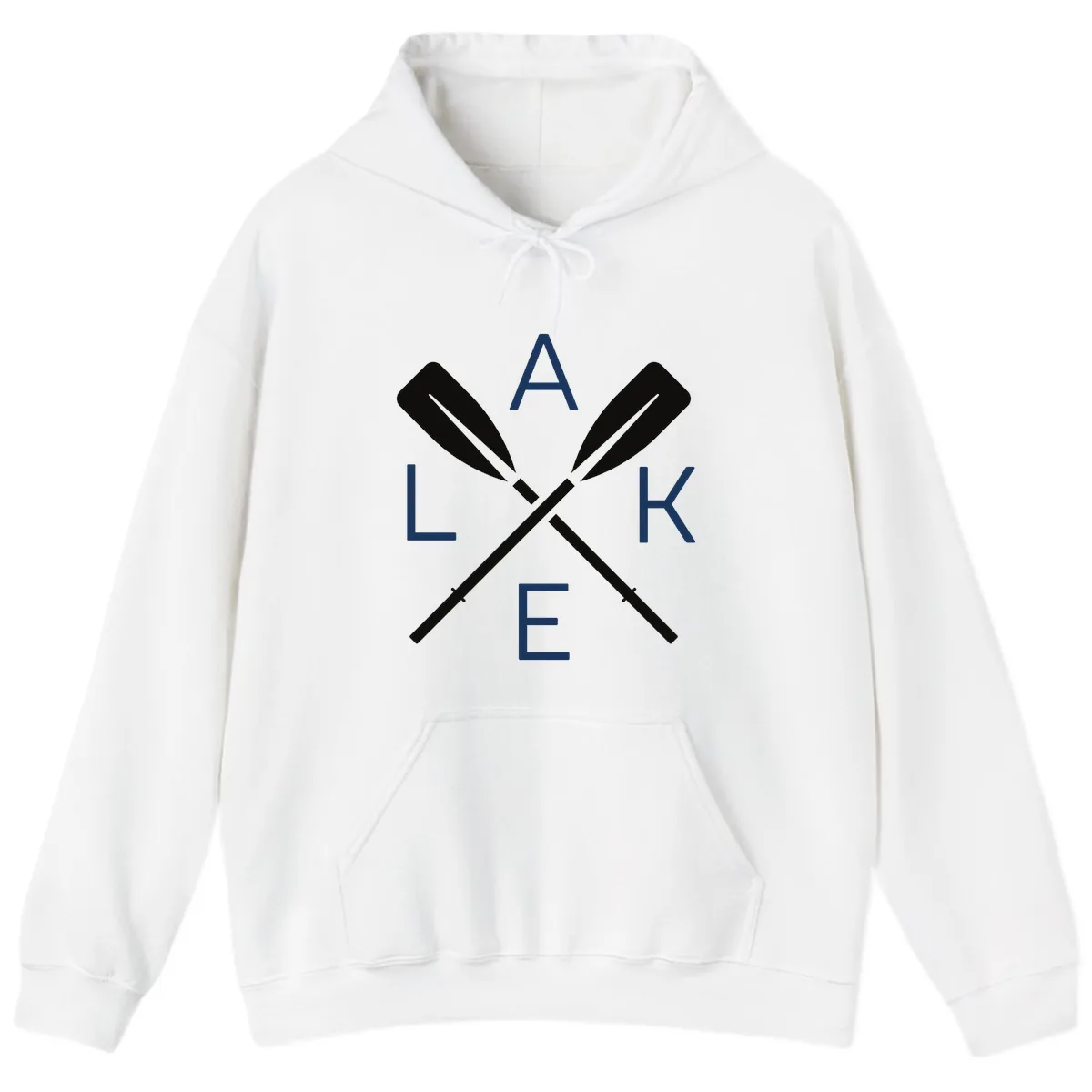 Lake Day Crossed Oars Hoodie in White