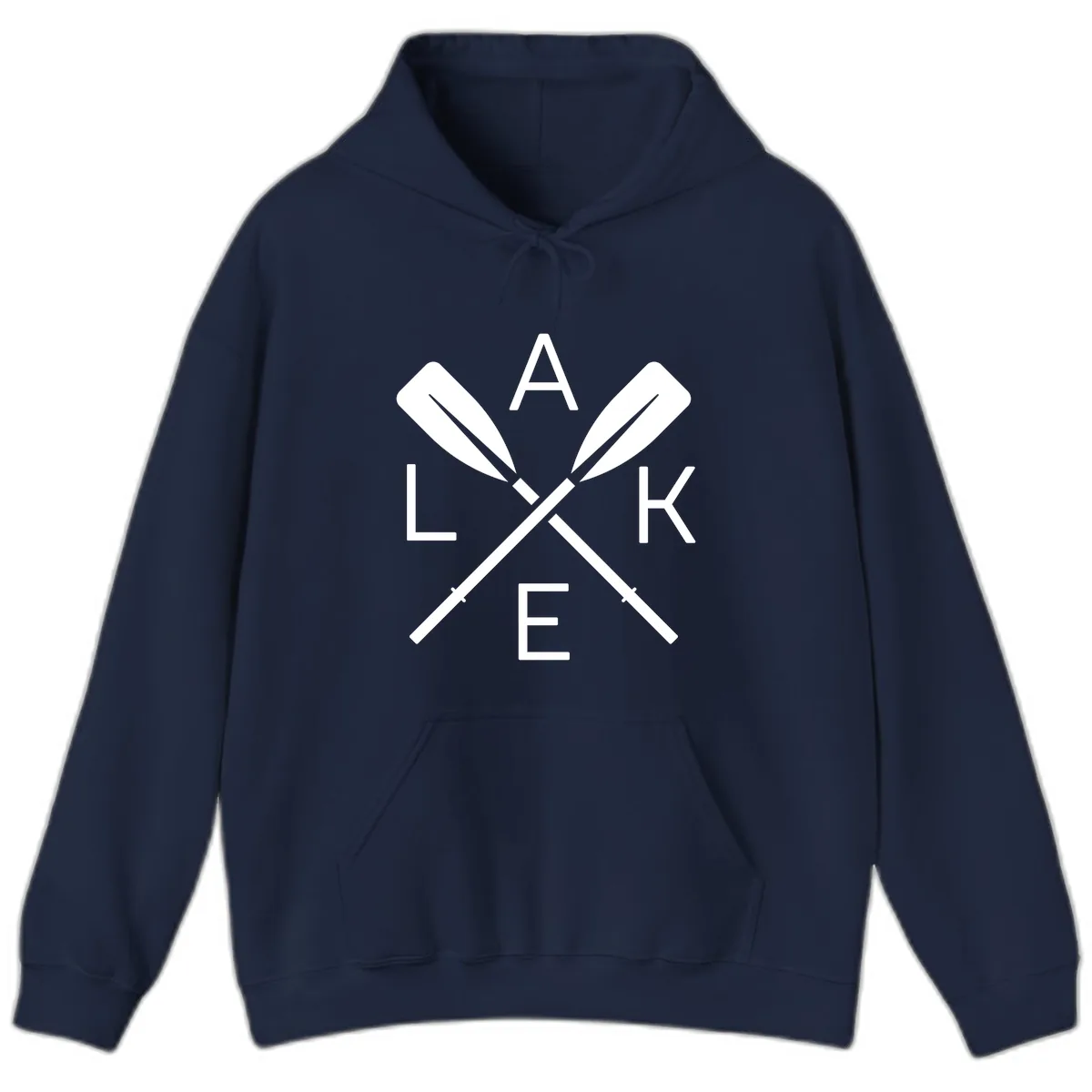 Lake Day Crossed Oars Hoodie in Navy