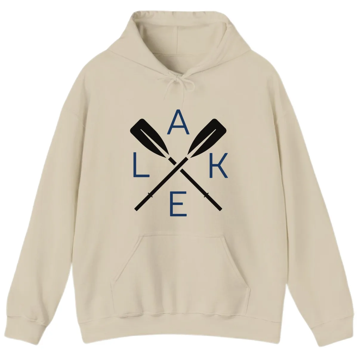 Lake Day Crossed Oars Hoodie in Sand
