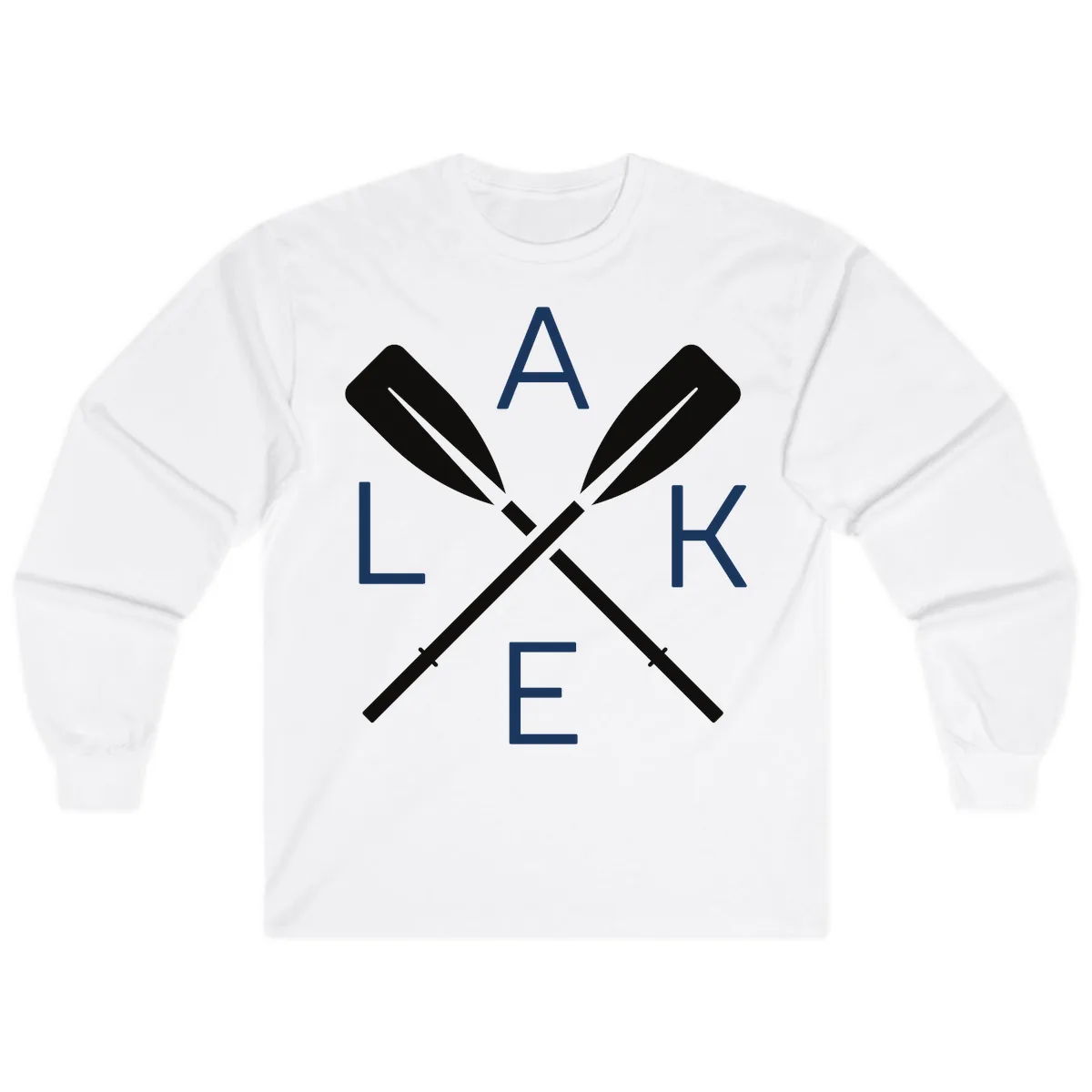 Lake Day Crossed Oars Long Sleeve in White