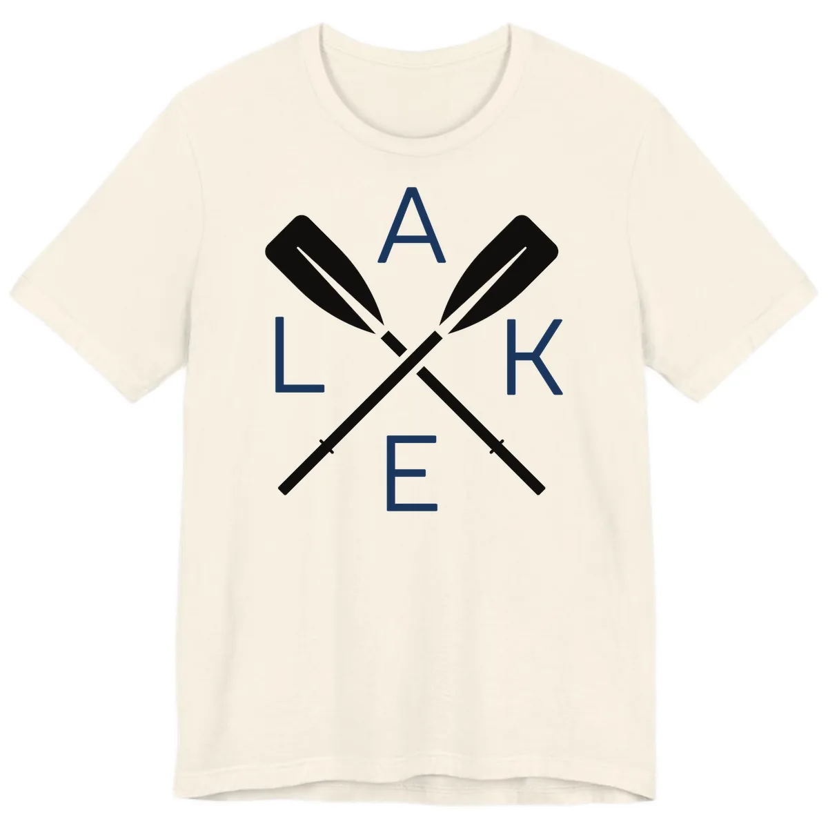Lake Day Crossed Oars Premium T-Shirt in Natural