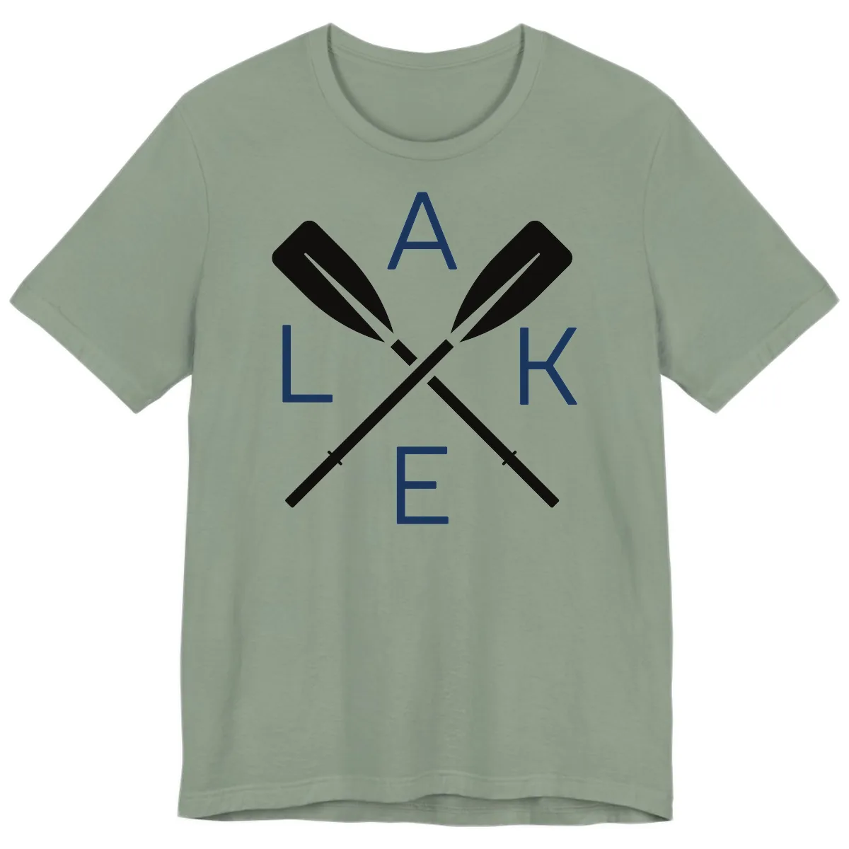 Lake Day Crossed Oars Premium T-Shirt in Sage