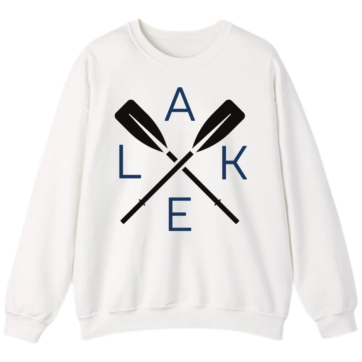 Lake Day Crossed Oars Sweatshirt in White