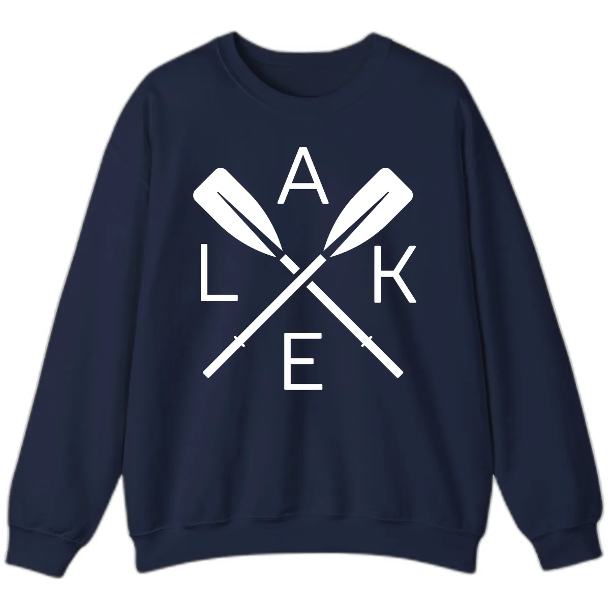 Lake Day Crossed Oars Sweatshirt in Navy
