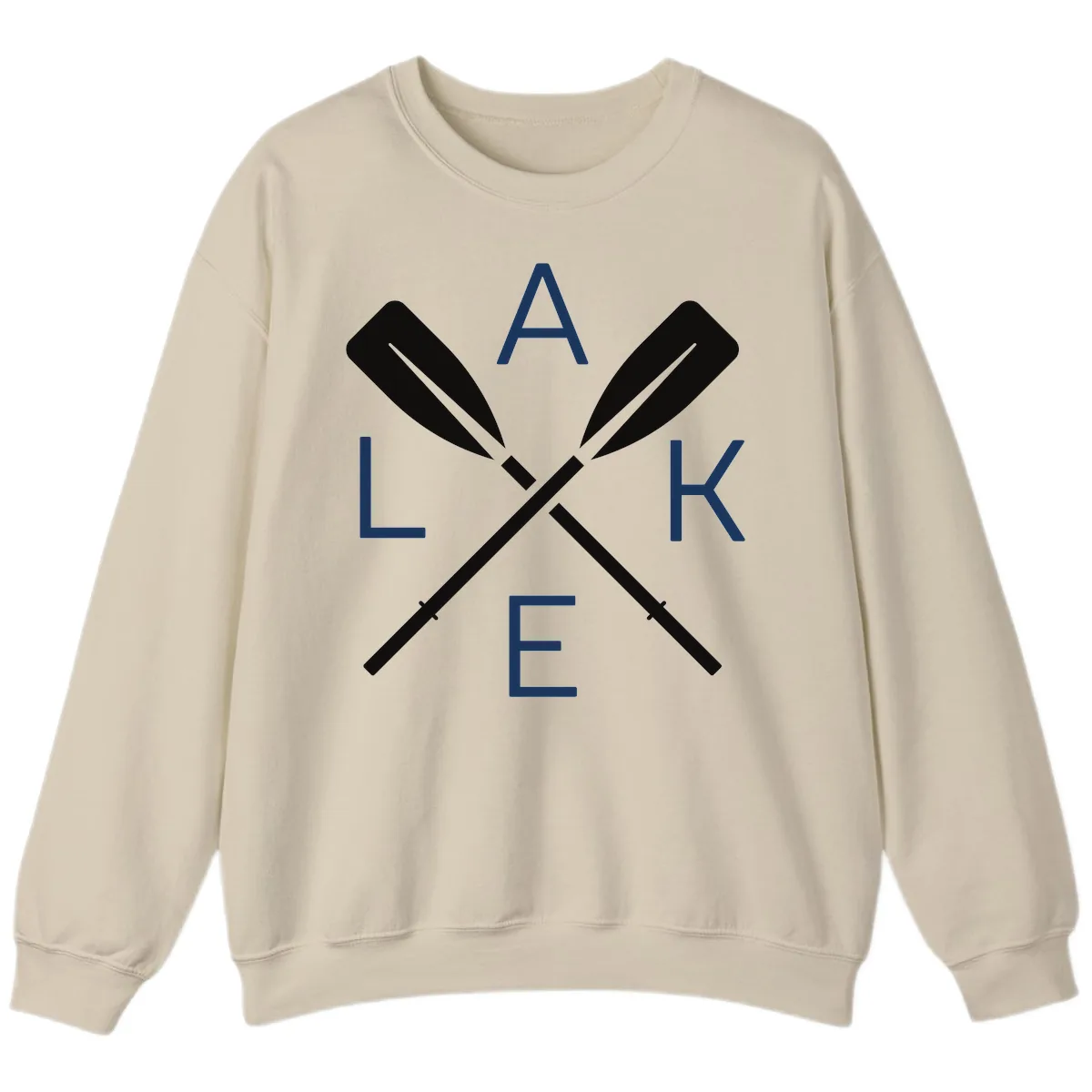 Lake Day Crossed Oars Sweatshirt in Sand