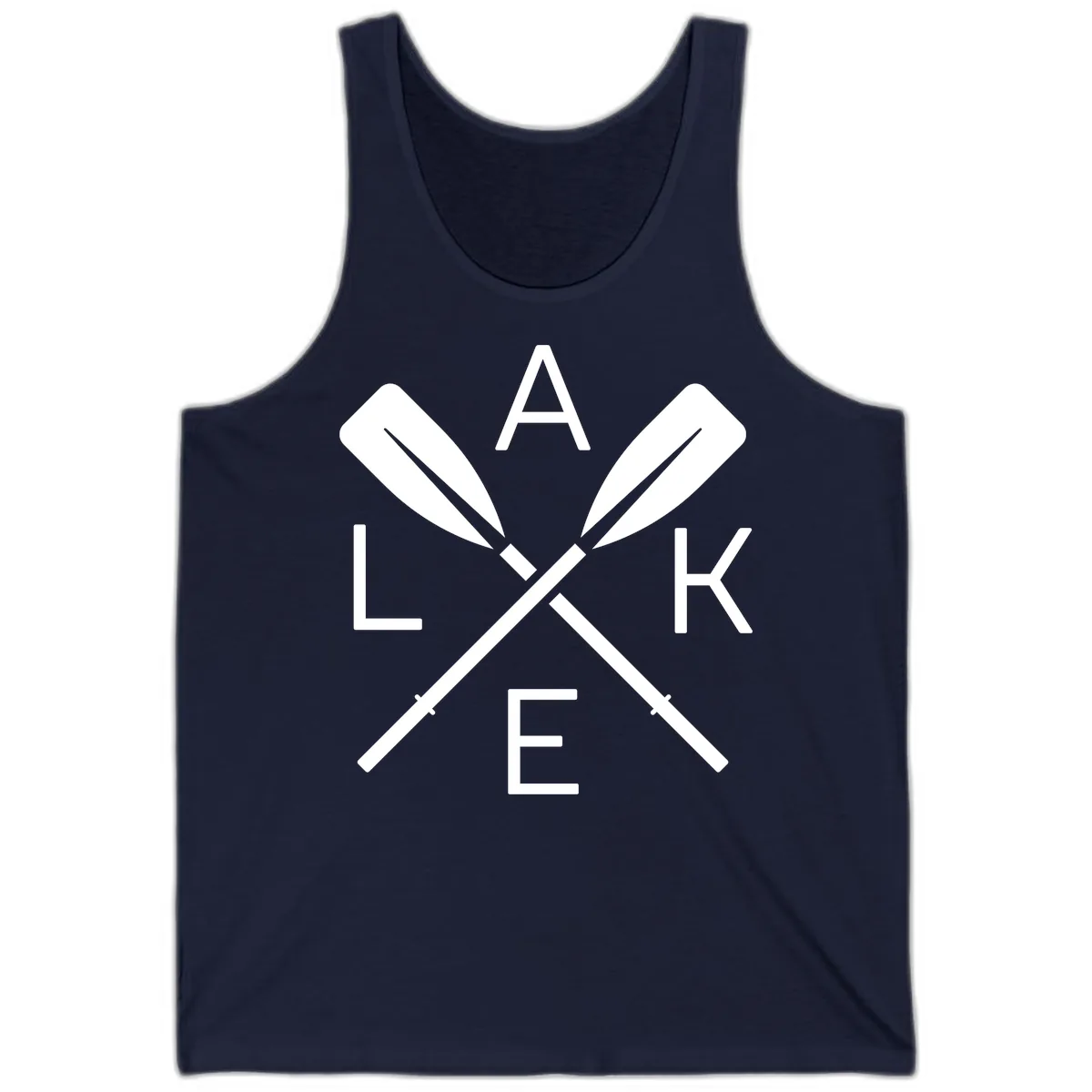 Lake Day Crossed Oars Tank in Navy