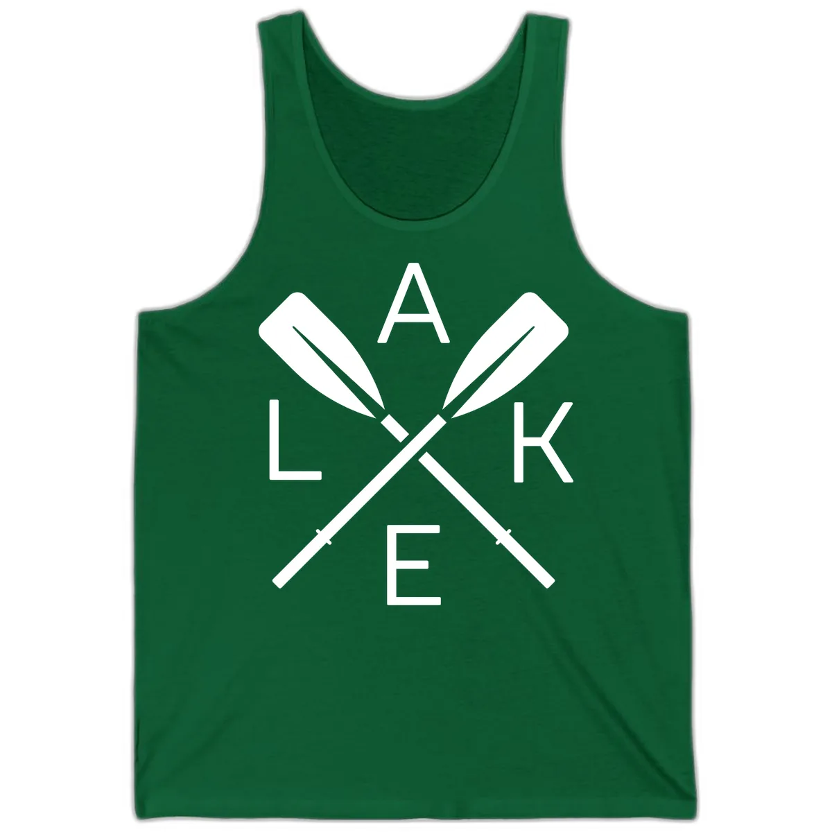 Lake Day Crossed Oars Tank in Kelly