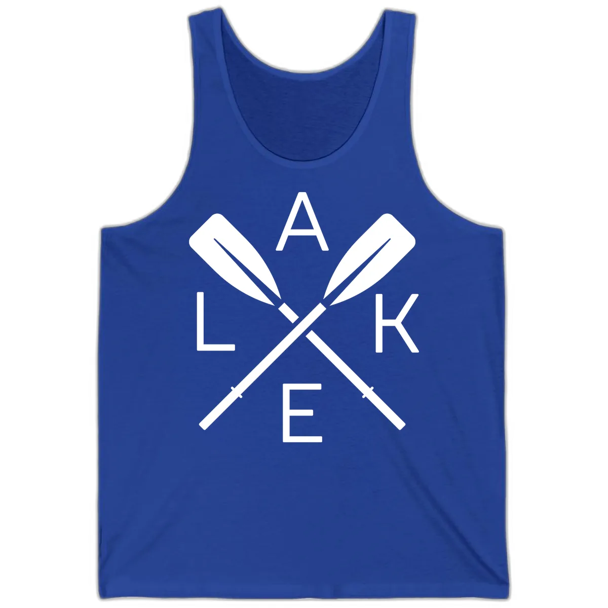 Lake Day Crossed Oars Tank in True Royal