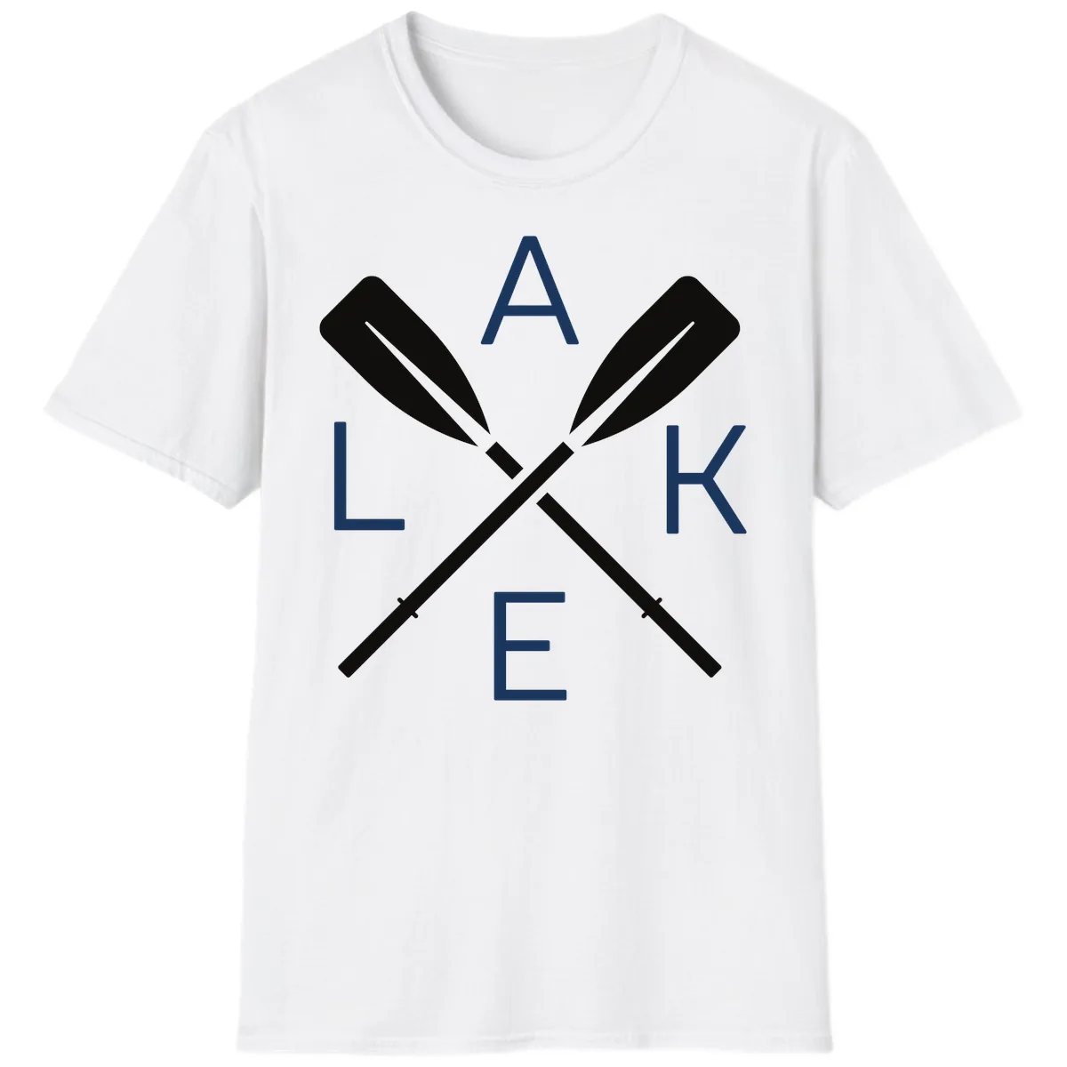Lake Day Crossed Oars T-Shirt in White