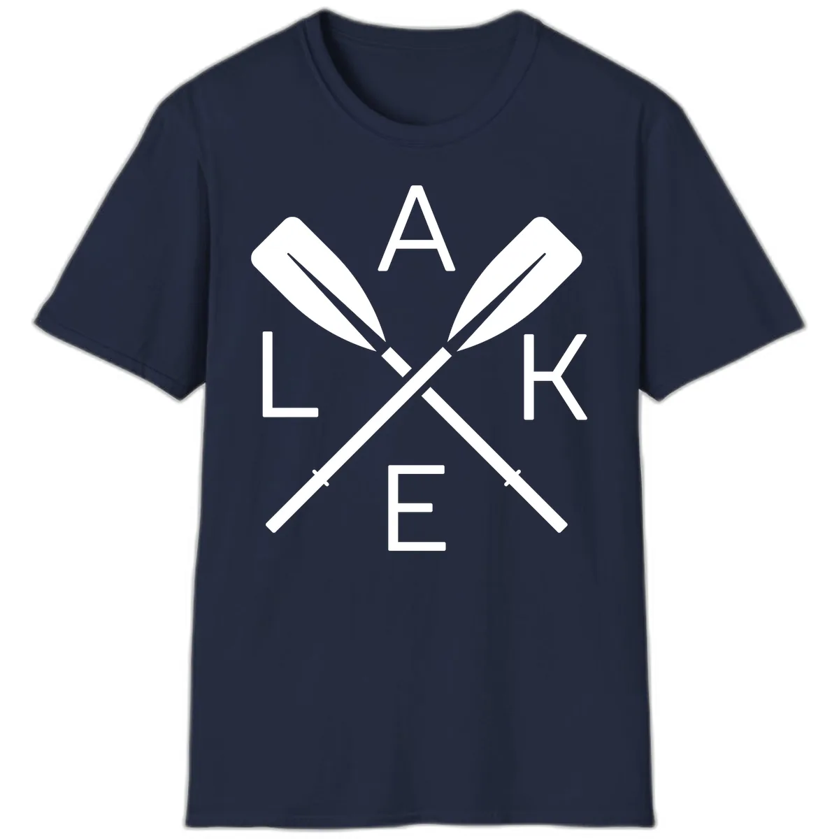 Lake Day Crossed Oars T-Shirt in Navy